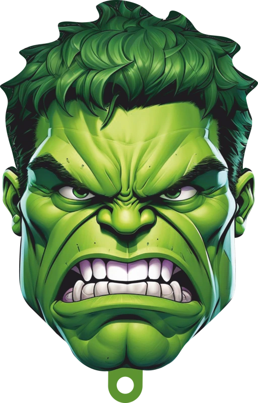 Green angry face