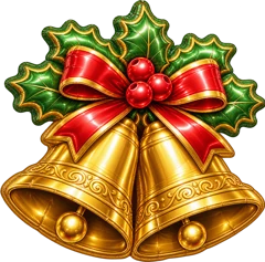 Bells with holly