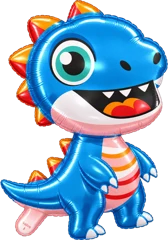 Blue upright dinosaur
