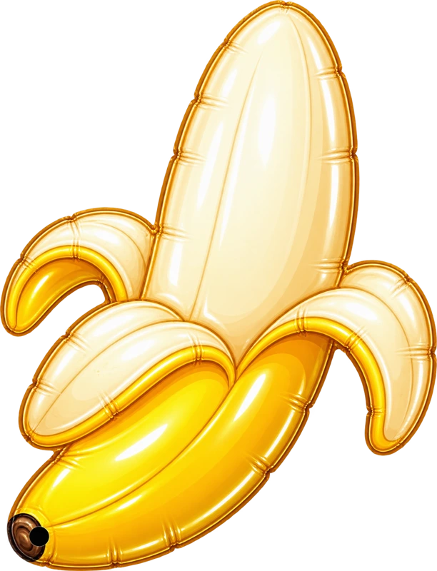 Peeled banana