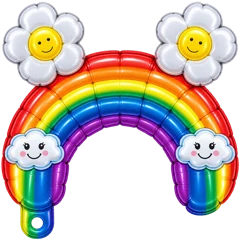 Rainbow with flowers
