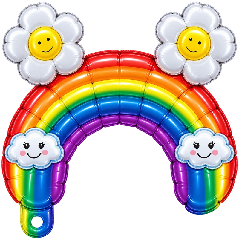 Rainbow with flowers