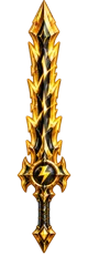 Gold jagged blade