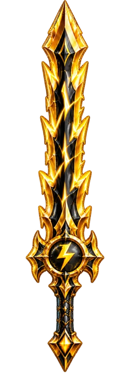 Gold jagged blade