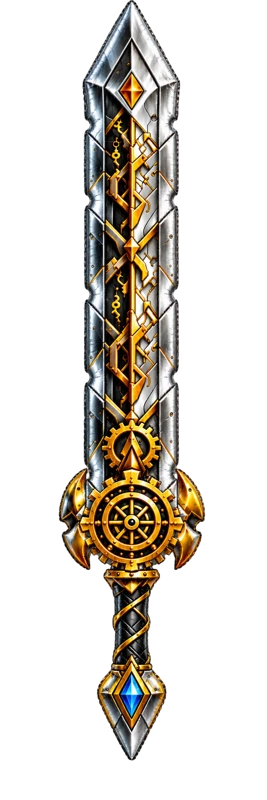 Silver gold ornate blade