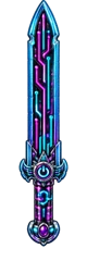 Blue purple patterned blade
