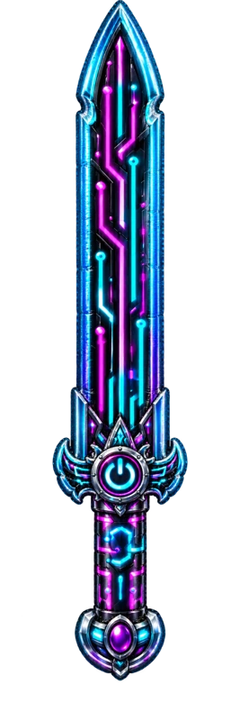 Blue purple patterned blade