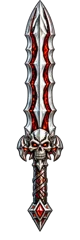 Silver red skull hilt
