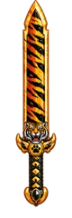 Orange black striped blade