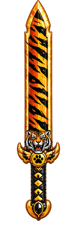 Orange black striped blade