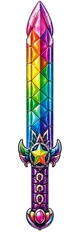 Rainbow faceted blade