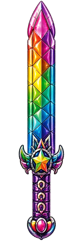 Rainbow faceted blade